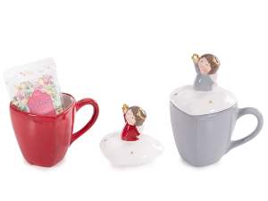 Ingrosso tazza natalizia con infuso tisana