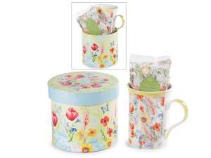Ingrosso tazza mug fiori e tisana