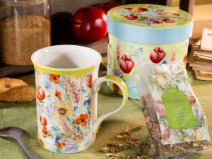 Ingrosso tazza mug fiori e tisana