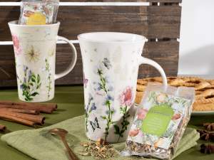 Ingrosso tazza mug fiori e tisana