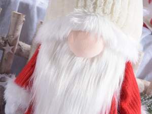 Ingrosso Babbo Natale vetrina dondolante tessuto