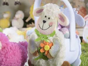 Ingrosso borsette Pasqua pecore panno
