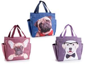 Borsa termica / lunch bag con tasche laterali, manici e zip