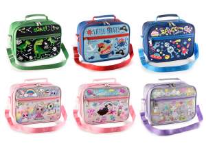 Borsa termica/lunch bag c/ tasca frontale, manico e tracolla