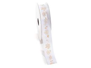 Nastro in raso bianco 22mm Albero della Vita