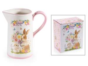 Jarra cerámica 1L con decoraciones de conejito