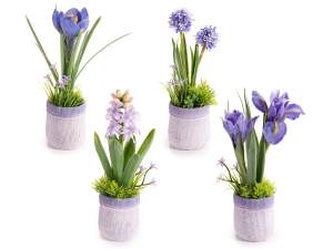 jarrones de flores moradas al por mayor