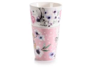 Juego de 2 tazas con diseño de conejito al por may