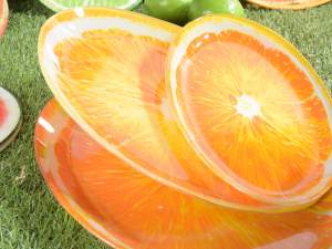 Mayorista de platos de cristal ovalados diseño fru