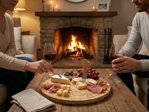 Juego tablas cortar redondas y cuchillos queso