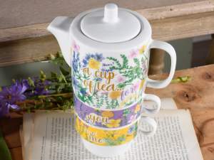 Teteras y tazas porcelana al por mayor