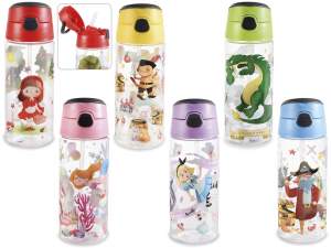 Botella/termo Tritan de 500 ml con pajita y asa