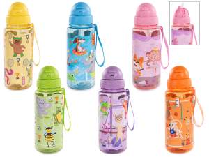 Botella/termo Tritan de 500 ml con pajita incorporada