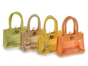Wholesale jute bags transparent window