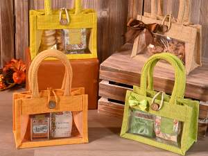 Wholesale jute bags with transparent window