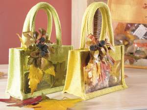 Wholesale jute bags with transparent window