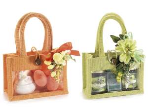 Wholesale jute bags transparent window