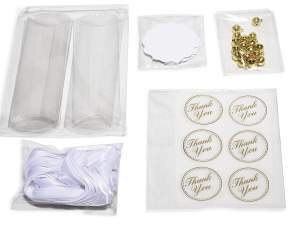 Kit de mayoristas para caja de regalo, etiqueta co