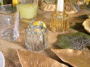 wholesale glass candle holder jar vase