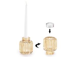 wholesale glass candle holder jar vase