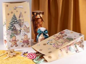 Wholesale Christmas gingerbread man paper bags