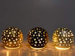 Grossista lampada sfera vetro decorato