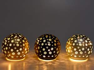 Grossista lampada sfera vetro decorato