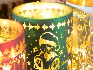 Grossiste lampe cylindre de Noël en verre