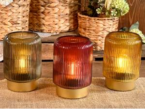 Grossiste de lampe en verre moleté coloré