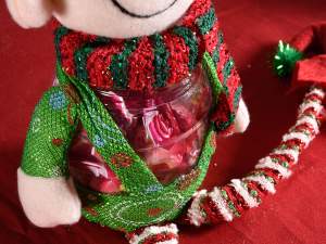 Langbeinige Weihnachtselfen-Süßigkeiten im Großhan