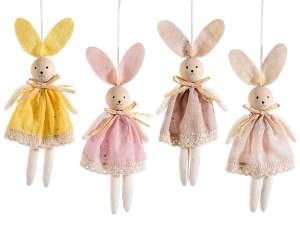 Vente en gros décoration lapin de Pâques à suspend