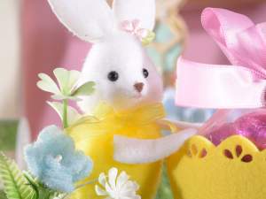 Décorations de vitrines de lapins de Pâques en gro