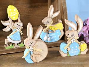 lapin décoratif en bois en gros