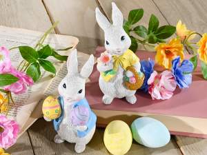 Vente en gros paire de lapins décoration de Pâques
