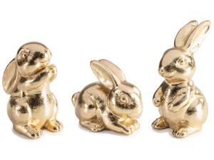 lapins de Pâques dorés en gros