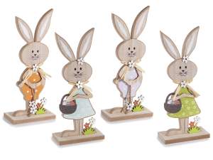 décorations de Pâques en gros de lapins en bois
