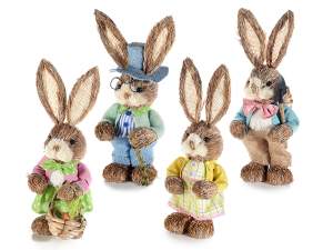 Lapin en fibre naturelle en gros