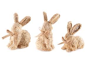 Lapins décoratifs en fibre de bois en gros