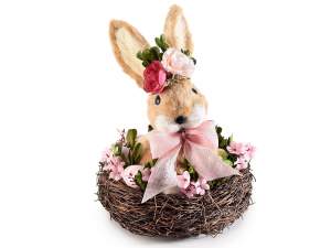vente en gros lapins de Pâques en fibre décorative