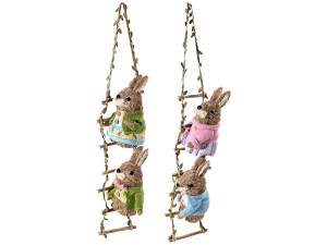 gros décor lapins vitrine Pâques