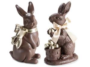 lapin de Pâques effet chocolat en gros