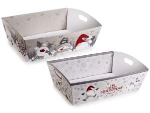 Wholesale Christmas paper tray snow