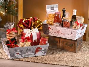 Wholesale Christmas paper tray snow