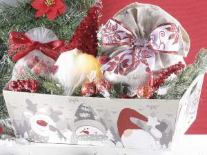Wholesale Christmas paper tray snow