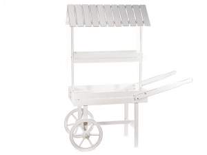 Wholesale white wooden showcase cart