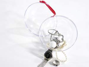 Transparent fillable openable sphere ball