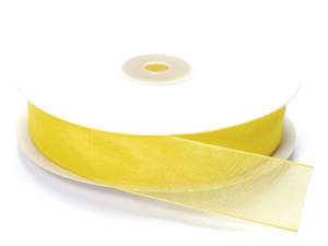 Wholesale lemon yellow organza ribbon