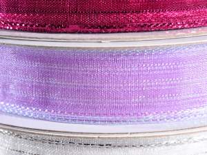 Wholesale lilac ribbon with lamé threads