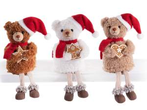 wholesale bear christmas decoration long legs