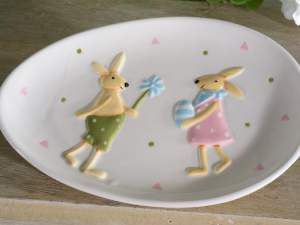 assiettes de lapin d'oeufs de pâques en gros